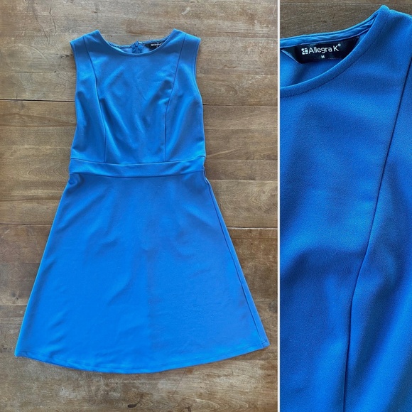 Allegra K Cornflower Blue Dress - Picture 1 of 5